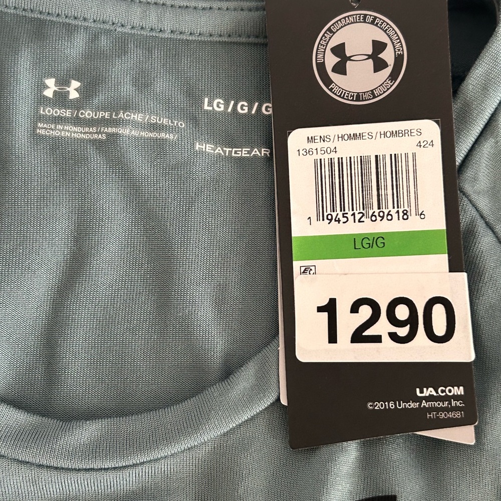 Under Armour Men's Teal T-Shirt - Picture 3 of 4